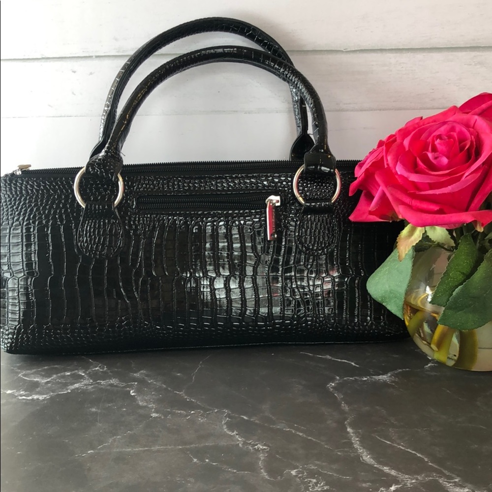 Wine  clutch bag or lunch bag. Chic crocodile